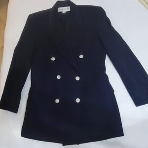 Vintage Jones New York Double-Breasted Navy Women's Blazer